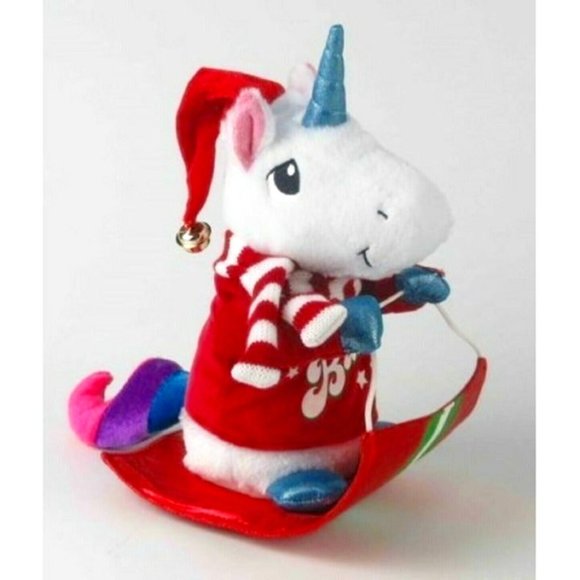 Unicorn Sleds 10" Move (ON WHEELS) and Sings a Holiday Version of "Belie… - Picture 1 of 9